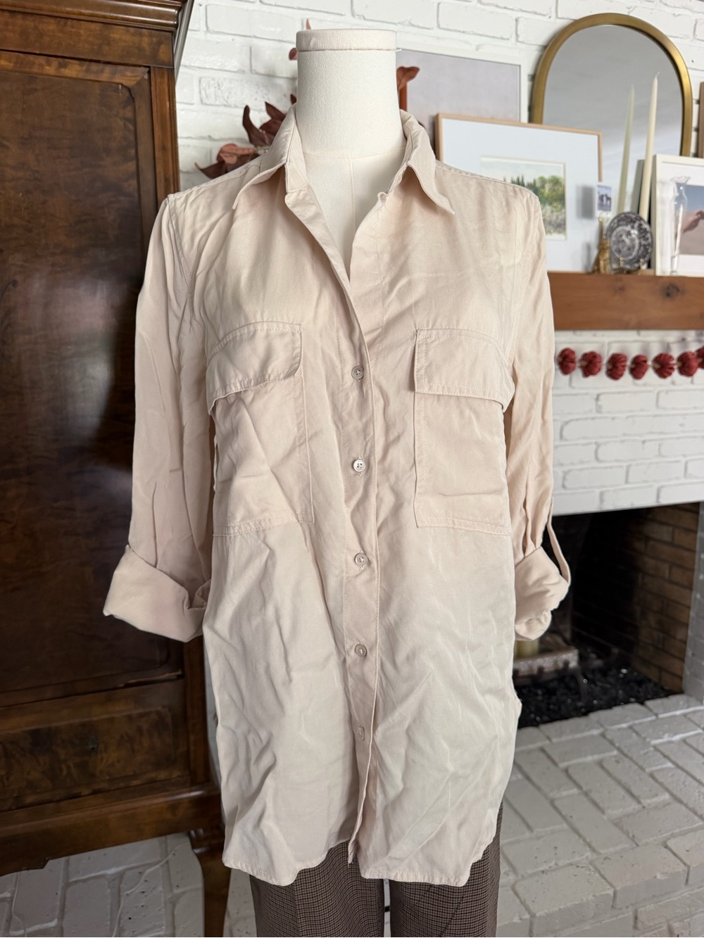 Aritzia— Babaton— Light Beige Utility Shirt Jacket— Like New